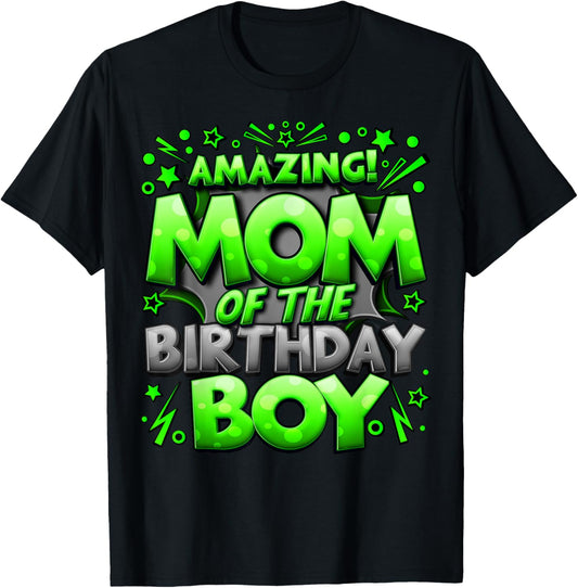 Mom of the Birthday Boy Matching Family Mommy T-Shirt