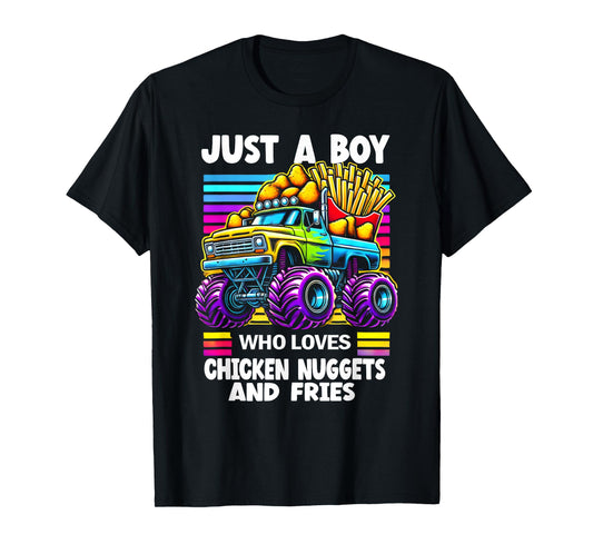 Just a Boy Who Loves Chicken Nuggets and Fries T-Shirt