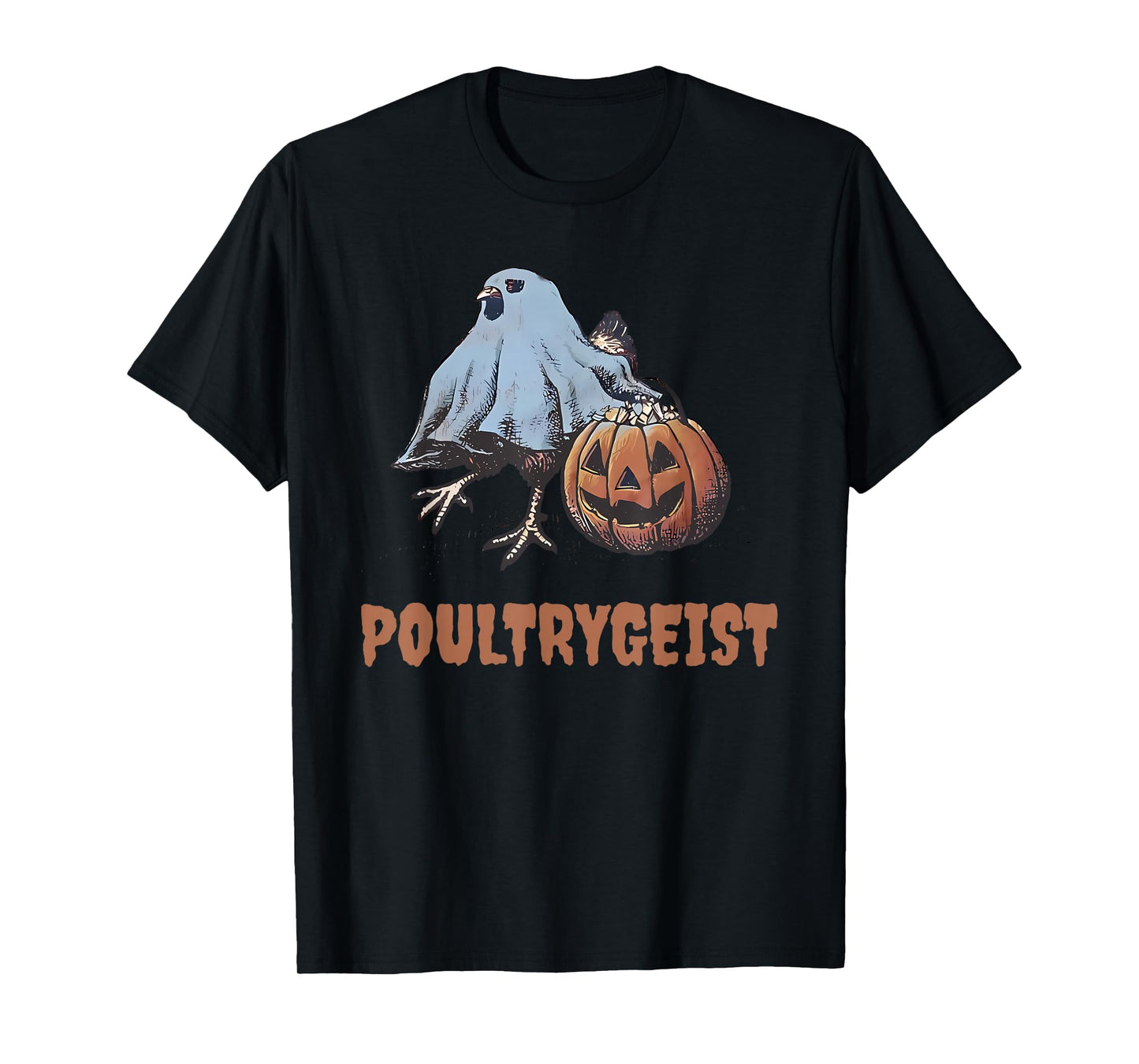Poultrygeist Halloween Chicken Ghost T-Shirt