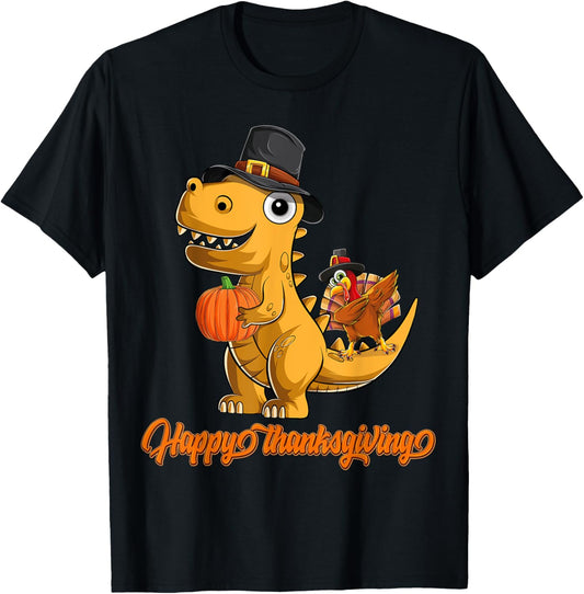 Turkeysaurus Trex Turkey Dino Toddler Boy happy Thanksgiving T-Shirt