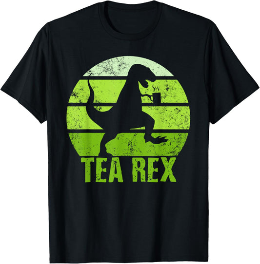 Tea Rex Shirt Retro Vintage T-rex Funny Dinosaurs Tea Party T-Shirt