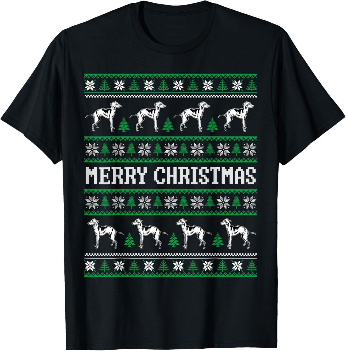 Ugly Sweater Italian Greyhound Dog Christmas Dog Lover Xmas T-Shirt