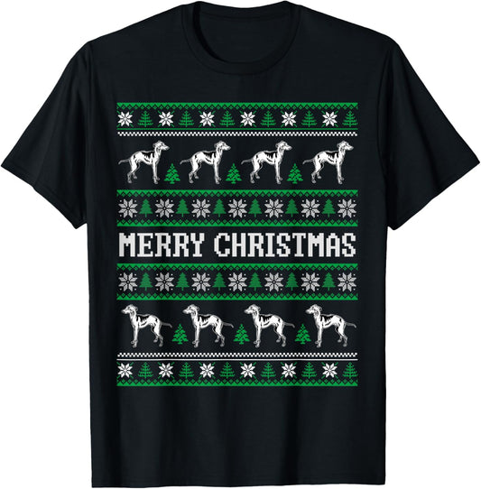 Ugly Sweater Italian Greyhound Dog Christmas Dog Lover Xmas T-Shirt