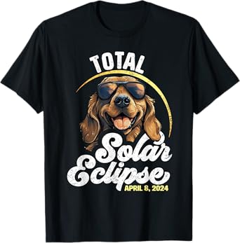 Total Solar Eclipse Dog 2024 Eclipse Party T-Shirt
