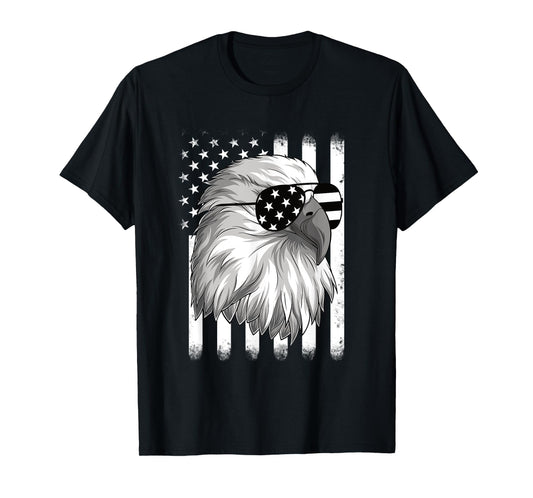 Patriotic Eagle 4th Of July USA American Flag Men Boys Kids T-Shirt