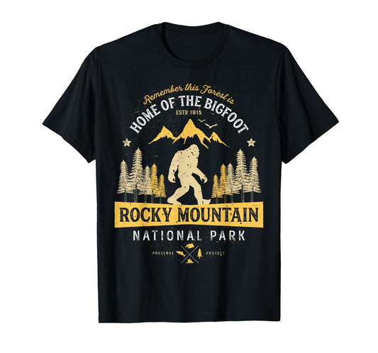 Rocky Mountain National Park Shirt Vintage Colorado Bigfoot T-Shirt