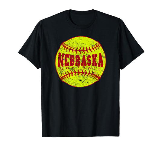 Nebraska Softball Ball T-Shirt