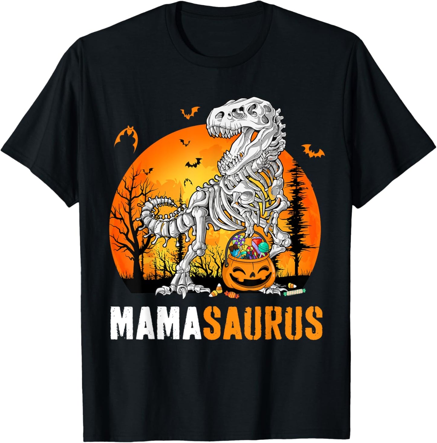 Mamasaurus Dinosaur Skeleton Halloween Mama Saurus T-Shirt