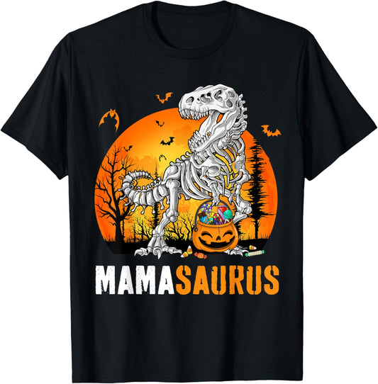 Mamasaurus Dinosaur Skeleton Halloween Mama Saurus T-Shirt