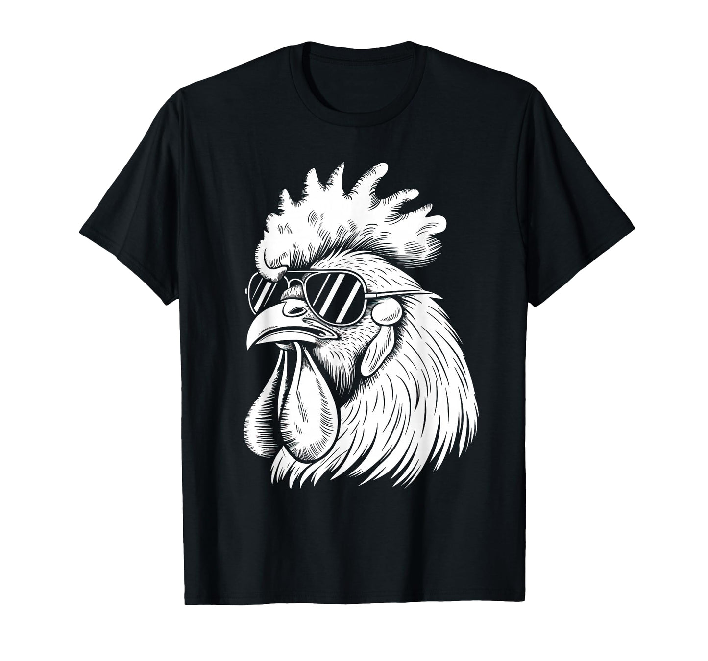 Funny Chicken With Sunglasses Chicken Farm Poultry Lover T-Shirt