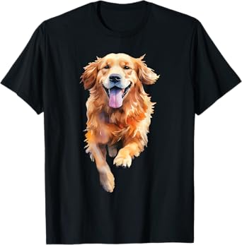 Golden Retriever Illustration Art - Dog Owner Pet Lover Men Women Girls Kids T-Shirt