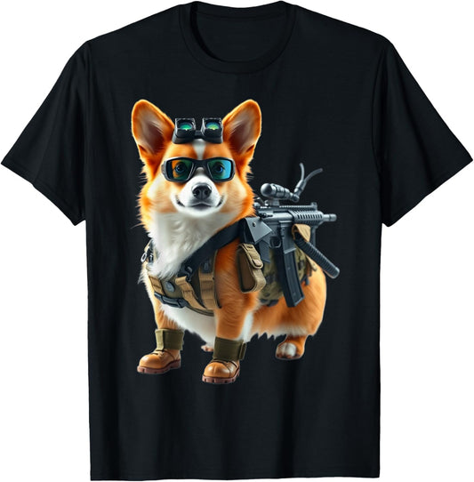 Tactical Corgi Humor for Dog Lovers, Men and Women T-shirt