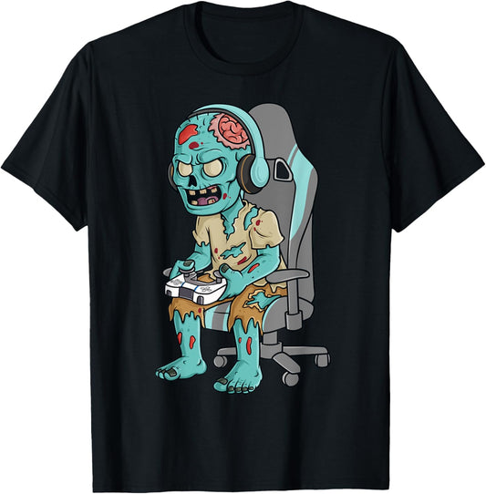 Gamer Halloween Zombie Scary Gaming Boys Kids Teen T-Shirt