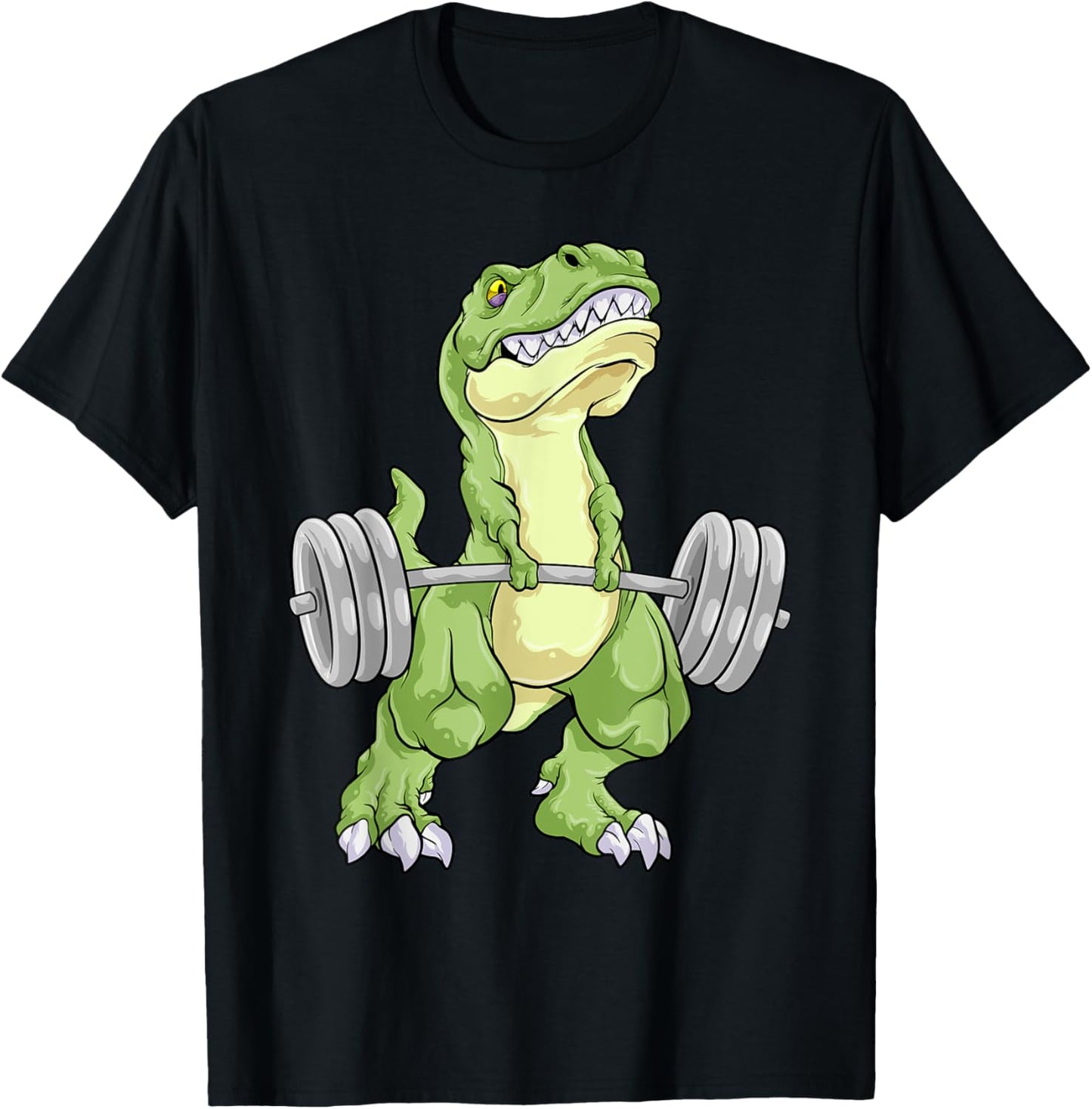 Dinosaur Gym Weightlifting T-Rex Fitness Workout Deadlift T-Shirt