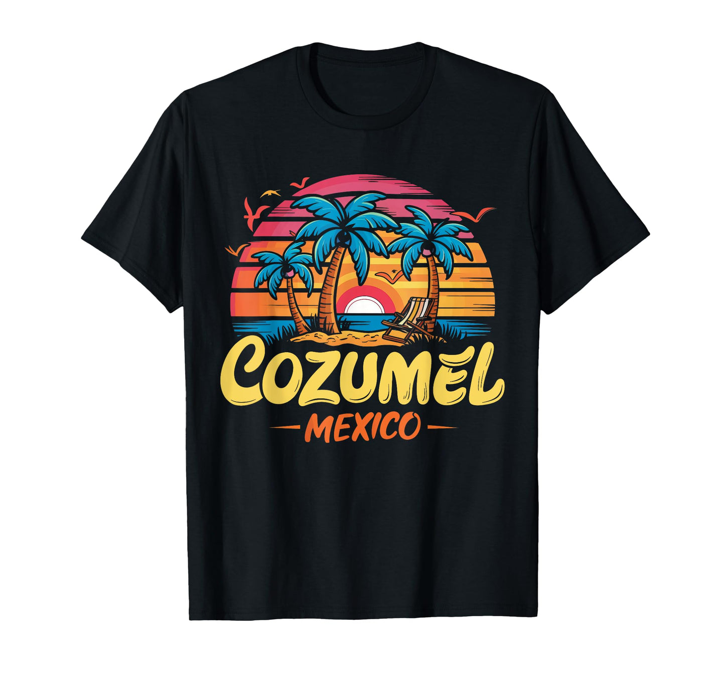 Cozumel Mexico Tropical Sunset beach Souvenir Vacation T-Shirt