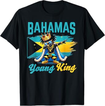 Bahamas Young King Vacation Boy Bahamian Pride Bahamas Kid T-Shirt