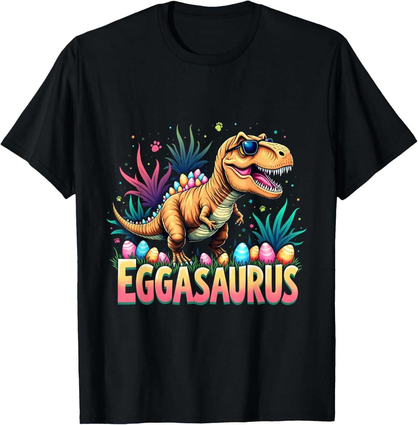 Eggasaurus Easter Stegosaurus Dinosaur Boys Kids Toddler T-Shirt