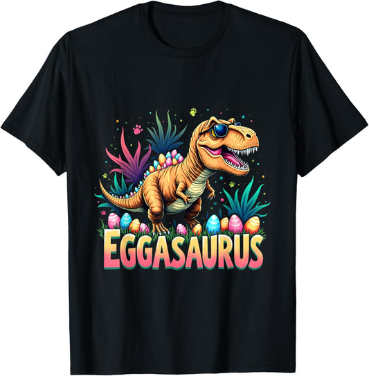 Eggasaurus Easter Stegosaurus Dinosaur Boys Kids Toddler T-Shirt