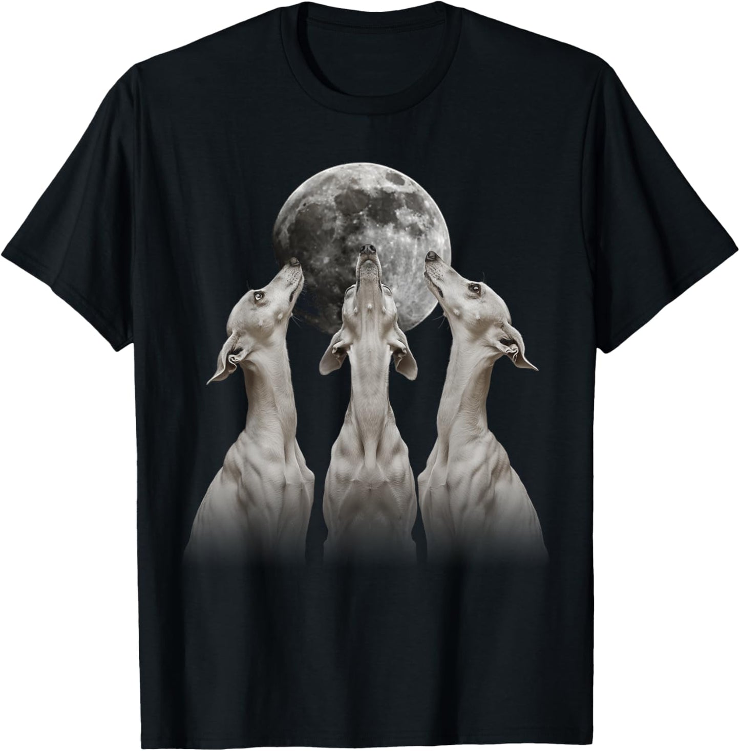 Italian Greyhound Dog Howling Moon T-Shirt