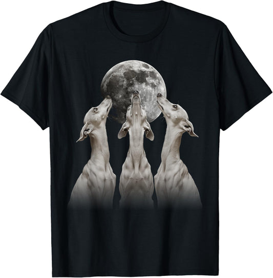 Italian Greyhound Dog Howling Moon T-Shirt