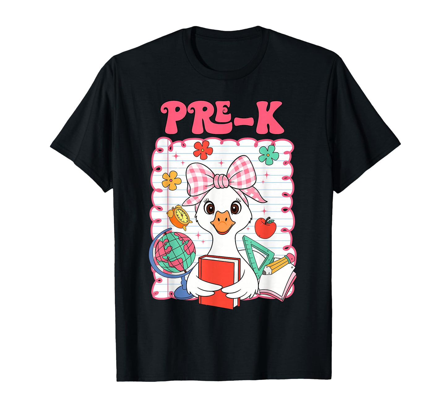 Groovy Pre K Silly Goose First Day Of School Girl T-Shirt