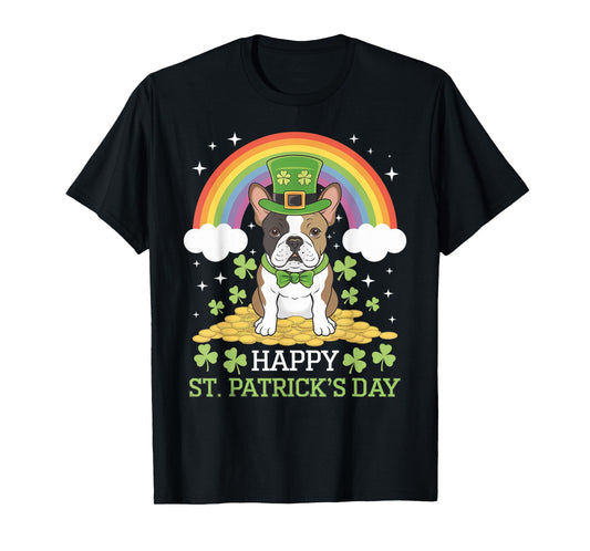 St. Patrick's Frenchie on French Bulldog Dog St Patricks Day T-Shirt