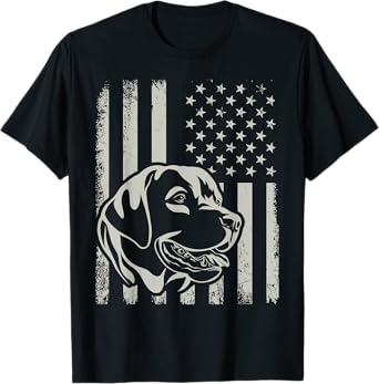 Proud Patriotic Labrador Retriever Owner Lover American Flag T-Shirt for Women Kids Men