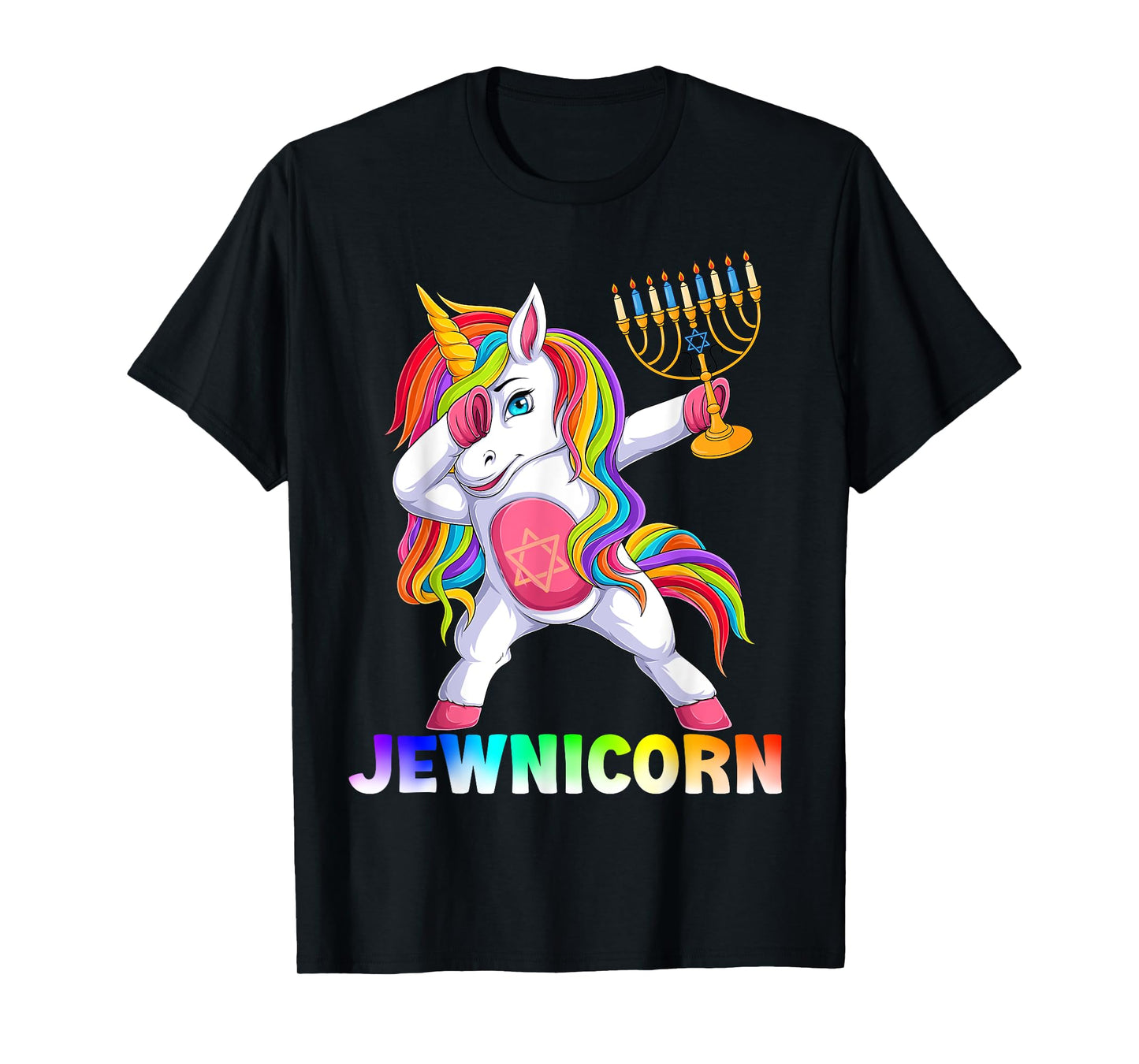 Hanukkah Dabbing Unicorn Jewnicorn Chanukah Jewish Xmas T-Shirt