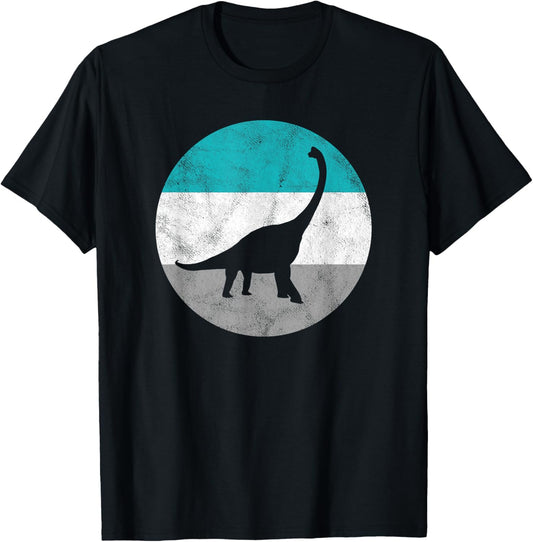 Brachiosaurus Retro Dinosaur Gift For Men or Boys T-Shirt