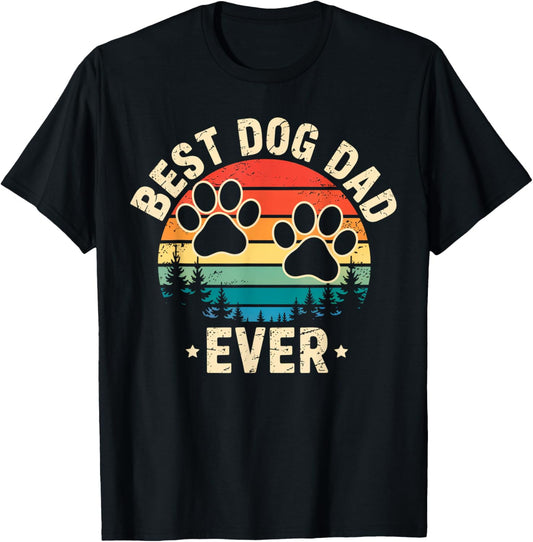 Best Dog Dad Ever Vintage Father's Day Dog Lover T-Shirt