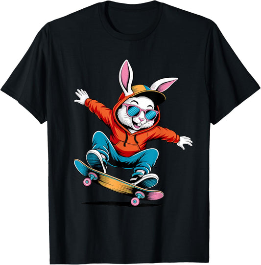 Happy Easter Bruh Skateboarding Bunny Easter Toddler Kids T-Shirt