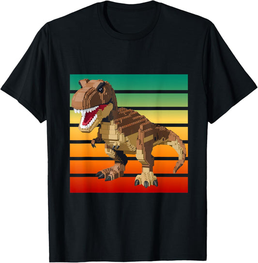 Building Bricks Dinosaur T-Rex Family Matching T-Shirt