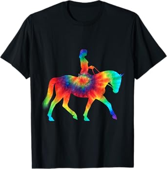 Tie Dye Horse Tie Dyed Polo Player Horseback Riding T Shirt T-Shirt