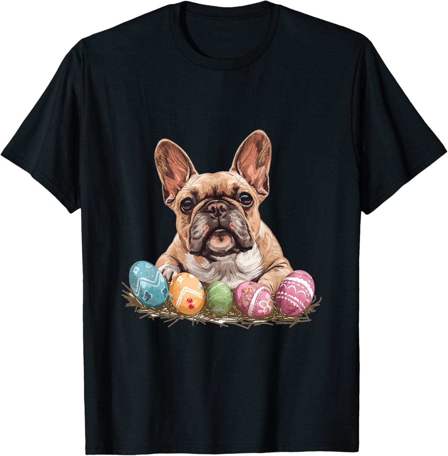 French Bulldog Dog Breed Happy Easter Men Women Kids T-Shirt