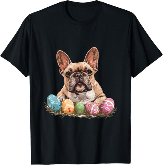 French Bulldog Dog Breed Happy Easter Men Women Kids T-Shirt