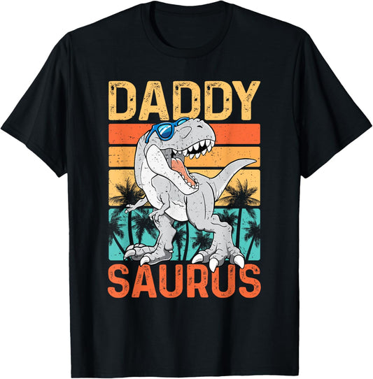 Dinosaur Daddy Saurus Dadasaurus Rex funny retro vintage Dad T-Shirt