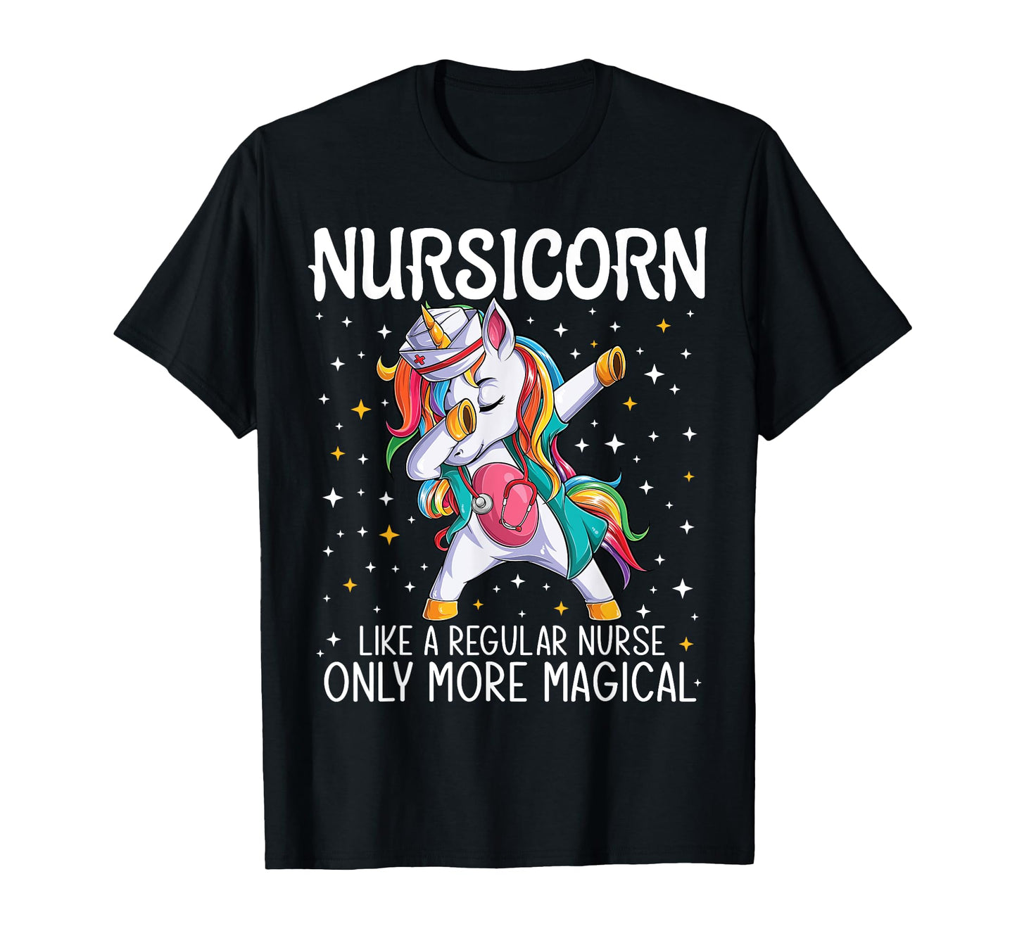 Dabbing Unicorn Nursicorn Funny Nurse Gift women men CNA RN T-Shirt