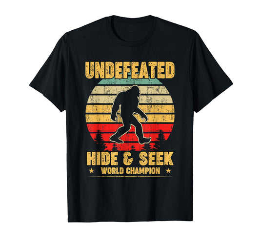 Undefeated Hide and Seek World Champion Bigfoot T Shirt T-Shirt