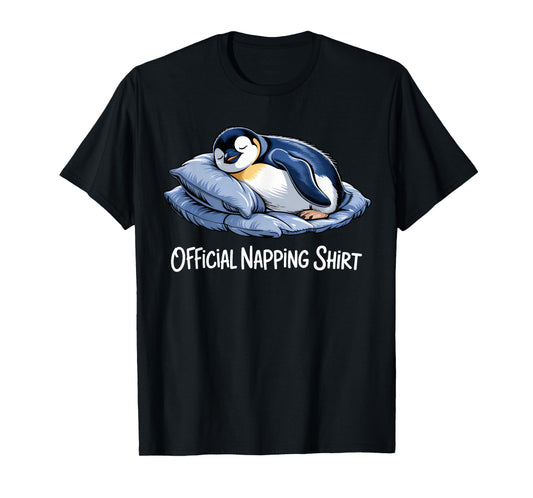 Funny Penguin Sleeping Penguin Lover Official Napping Cute T-Shirt