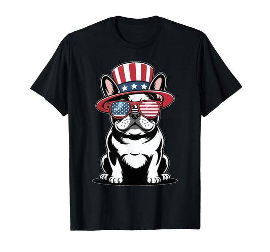 Patriotic French Bulldog US Flag 4Th Of July Dog lovers T-Shirt for Men Women Kids