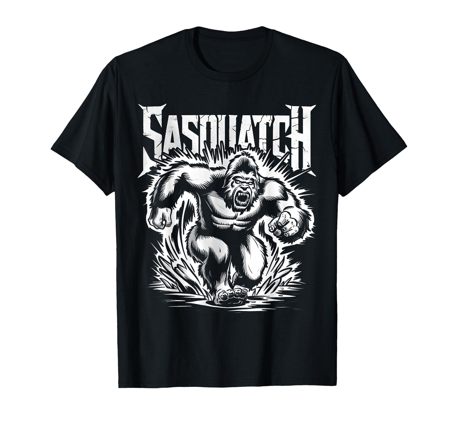 Retro Sasquatch Charging Hide & Seek Funny Bigfoot Believer T-Shirt