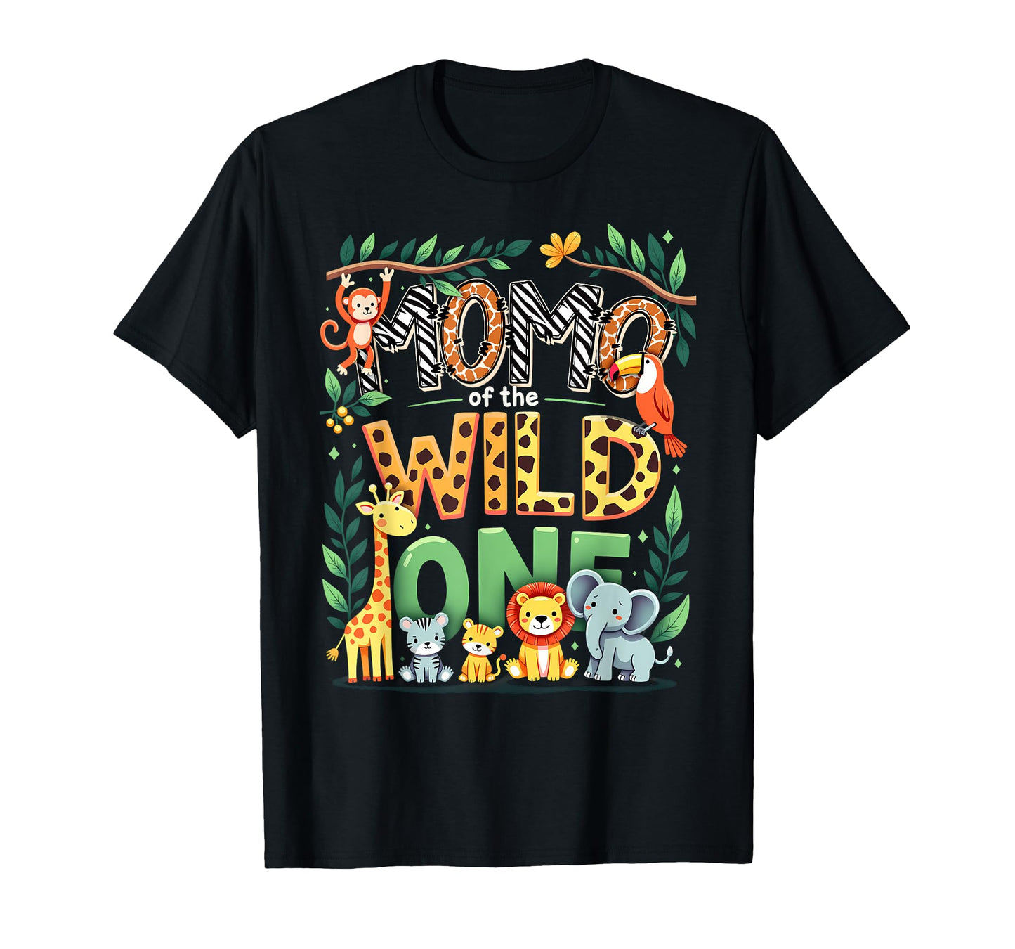 1st Birthday Safari Zoo Mommy Momo Of The Wild One T-Shirt