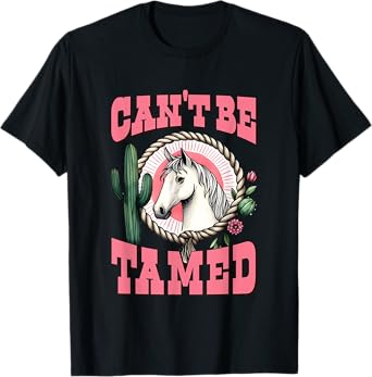 Can't Be Tamed Horse Cactus Western Spirit T-Shirt
