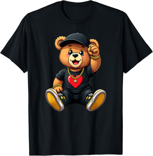 Cute Hip Hop Teddy Bear Halloween T-Shirt