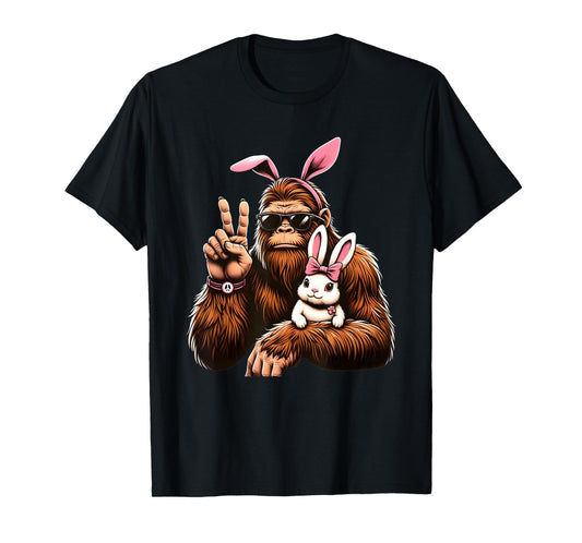 Bigfoot Bunny Funny Easter Day Sasquatch T-Shirt