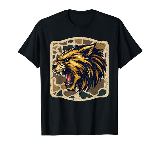 Wildcats Camo Football Game Day School Mascot Team Spirit T-Shirt
