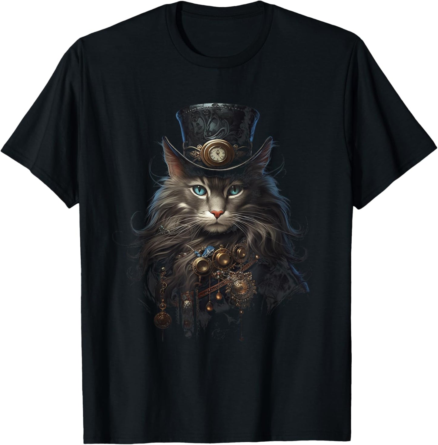 Maine Coon Cat Eyes Kitty Kitten Cat Artwork Cat Face T-Shirt