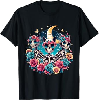 Cat Skull - Kitty Skeleton Halloween Costume Idea T-Shirt