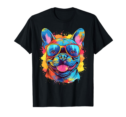 Colorful Watercolor French Bulldog T-Shirt