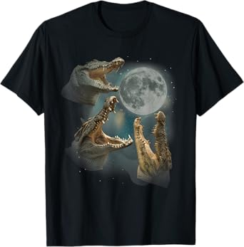 Three Alligator Moon Funny Parody Graphic T-Shirt